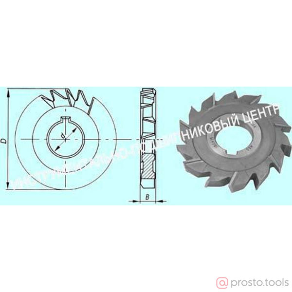 Изображение Фреза дисковая 3-сторон. 80*16*27, Z=14 (Р18) CNIC