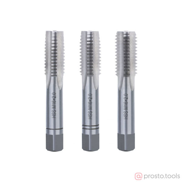 Изображение Метчик ручной компл. М16*2,0 HSS-G 6H DIN352 SET-3 //Terrax by Ruko