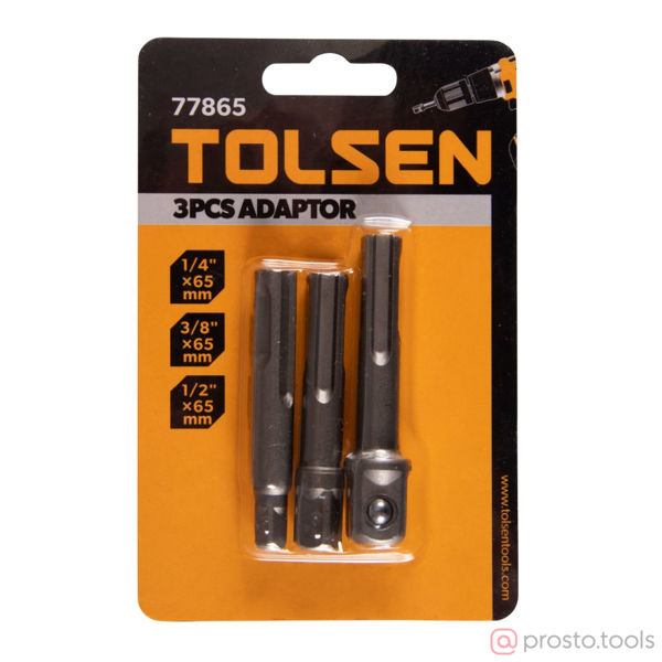 Изображение Набор переходников SDS-plus>1/4", 3/8", 1/2", 3 предмета //TOLSEN