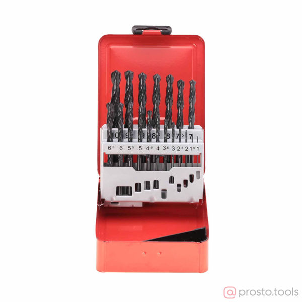 Изображение Набор сверл по металлу 1-10мм 19шт HSS-R 118° DIN338 205212 //RUKO