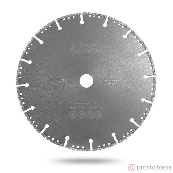 Изображение Диск алмазный 409х25,4 по металлу F/M, сухой, 409D-3.3T-3W-25.4 Д.О. //MESSER