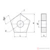 Изображение Пластина сменная PNMM 110408 PC30C пятигранная //Beltools