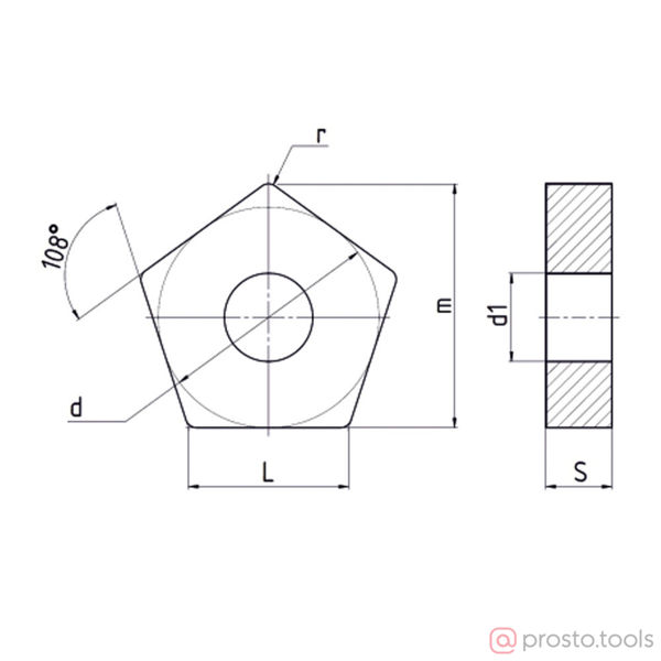 Изображение Пластина сменная PNMM 110408 PC30C пятигранная //Beltools