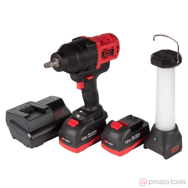 Изображение Гайковерт акк. ударный 1/2" 1700Нм DW-402AL 18В 2*5Ач Li-Ion кейс в комплекте фонарь //MIGHTY SEVEN