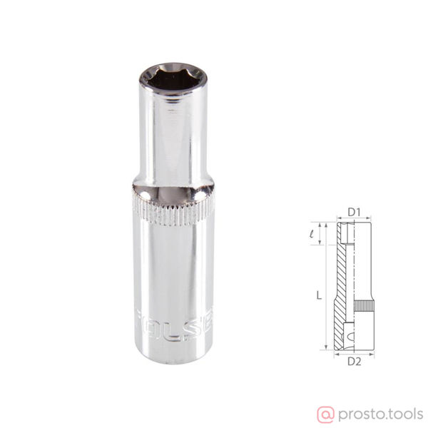 Изображение Головка торц. 3/8" 11мм 6-гран. глубокая //TOLSEN