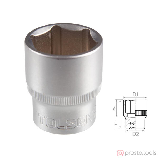 Изображение Головка торц. 1/2" 23мм 6-гран. //TOLSEN