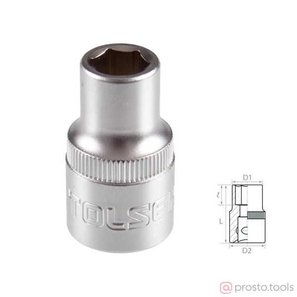 Изображение Головка торц. 1/2" 9мм 6-гран. //TOLSEN
