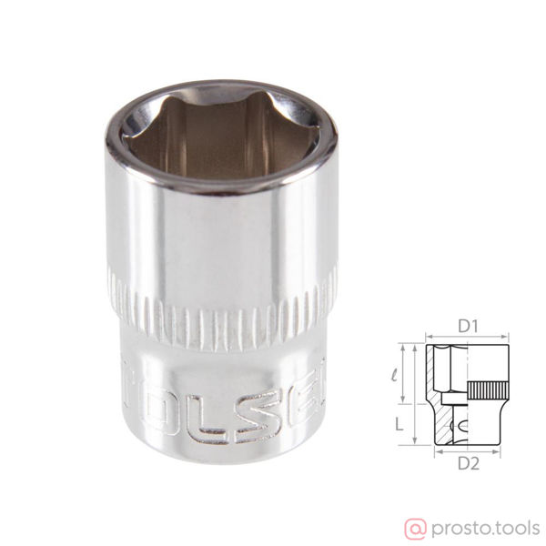 Изображение Головка торц. 3/8" 12мм 6-гран. //TOLSEN