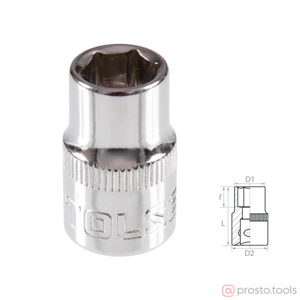 Изображение Головка торц. 3/8" 8мм 6-гран. //TOLSEN