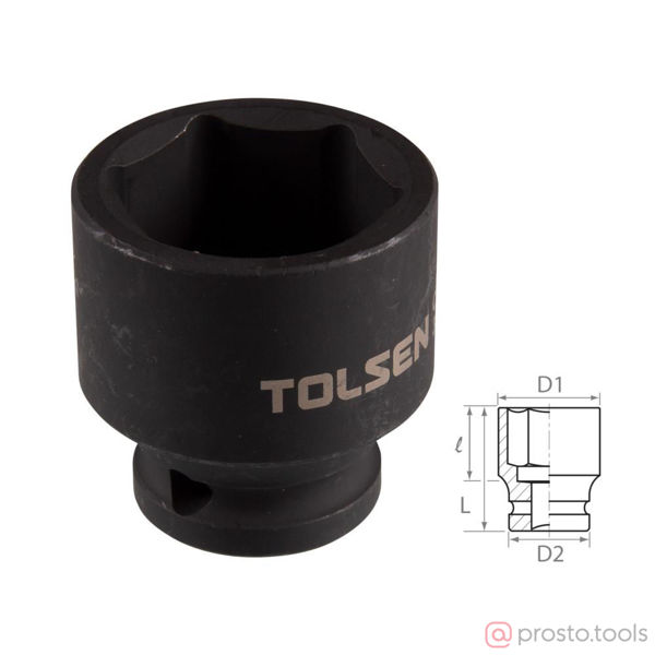 Изображение Головка ударная 1/2" 32мм 6-гран. //TOLSEN