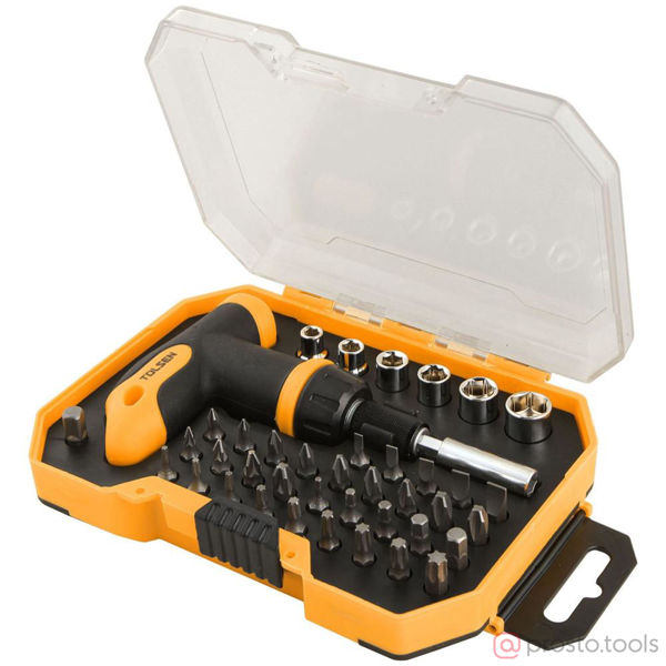 Изображение Набор вставок (бит) 1/4" TORX, HEX, PZ, PH, SLOT, 41пр. //TOLSEN