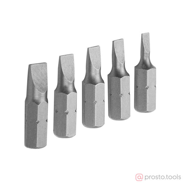 Изображение Набор вставок (бит) 1/4", Slotted, 3-6,5 мм, 25 мм, 5пр. //TOLSEN