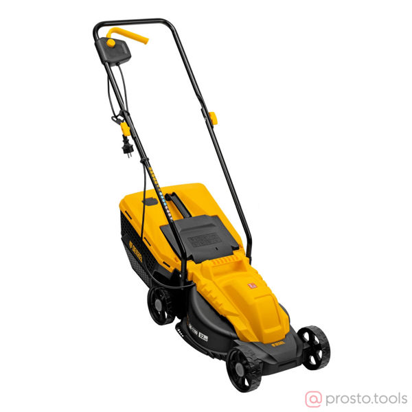 Изображение Газонокосилка эл. GM-1100, 1100 Вт, шир. 32 см, 3 уров., травосб. 30 л.// Denzel