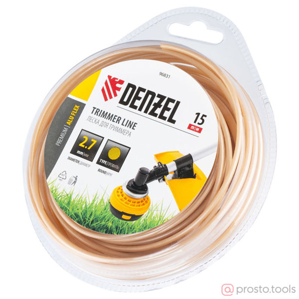 Изображение Леска для триммера 2,7мм 15м круглая ALUFLEX //DENZEL