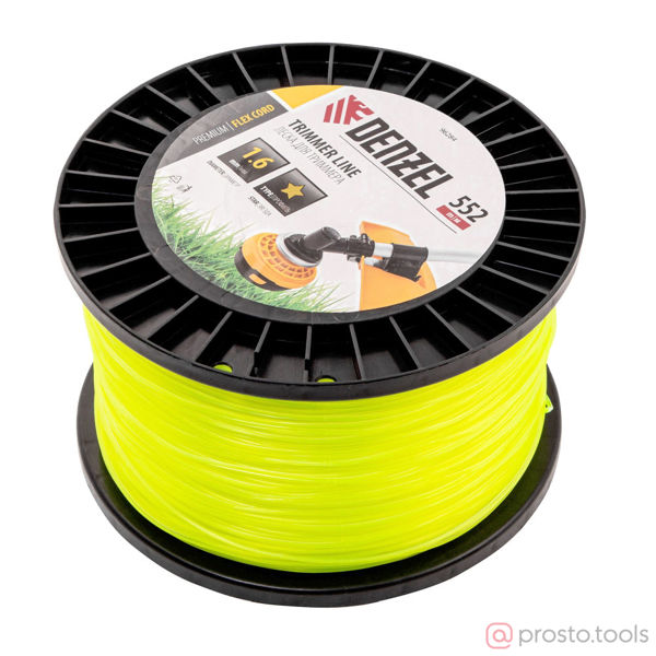 Изображение Леска для триммера 1,6мм 552м звезда FLEX CORD //DENZEL