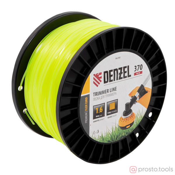 Изображение Леска для триммера 1,6мм 370м квадрат FLEX CORD //DENZEL