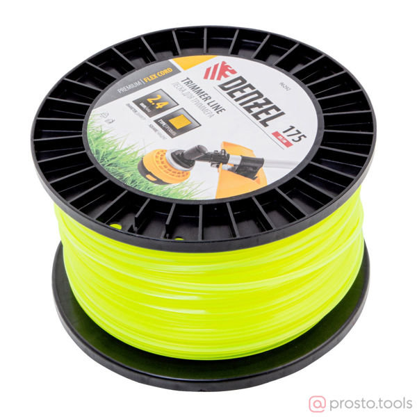 Изображение Леска для триммера 2,4мм 175м квадрат FLEX CORD //DENZEL