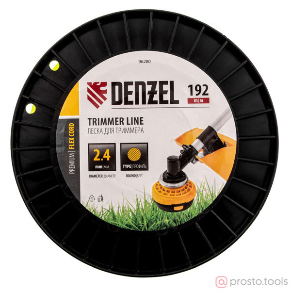 Изображение Леска для триммера 2,4мм 192м круглая FLEX CORD //DENZEL