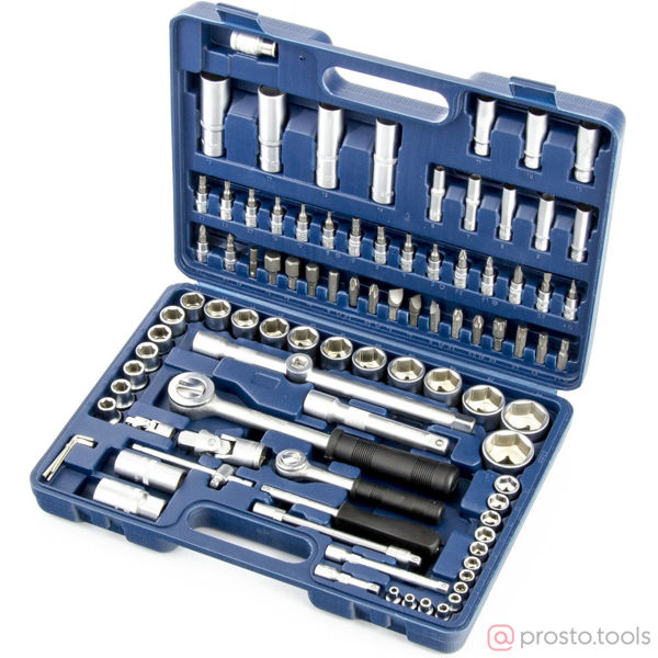Изображение Набор инструмента 94 пр. пласт. кейс 1/2 ", 1/4" (СИБРТЕХ)