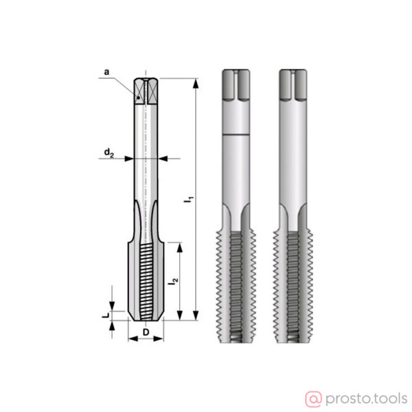 Изображение Метчик компл. М22х2,5 2шт.115CrV3 CSN223010 2n //Bucovice Tools