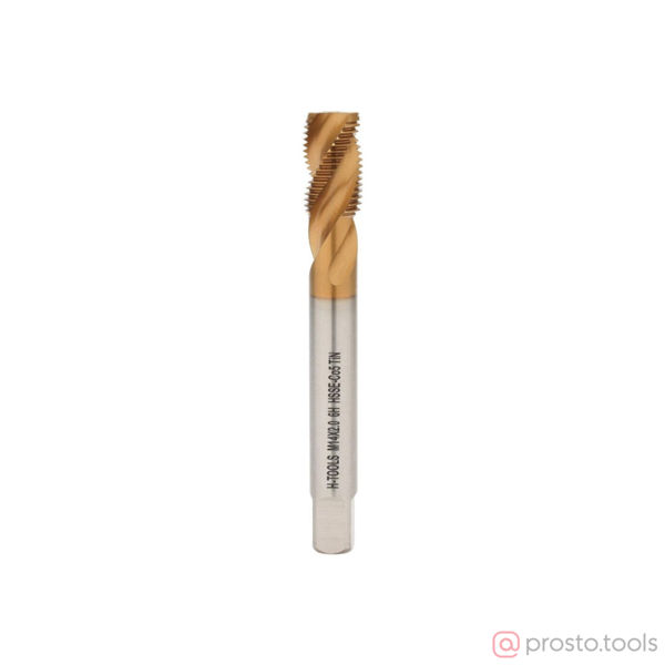 Изображение Метчик М 14 6H C/2-3P R45 HSSE-TIN DIN376 с винтовыми канавками //H-Tools