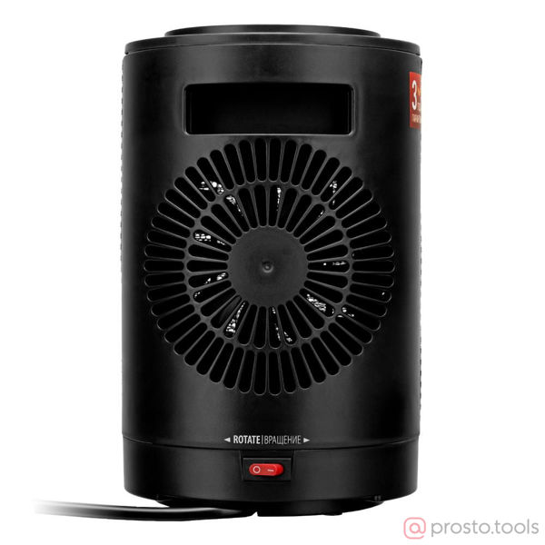 Изображение Тепловентилятор керамический DTFC-1200S, 3 реж. вентилятор, нагрев 600/1200Вт //DENZEL