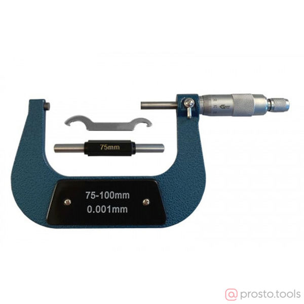 Изображение Микрометр гладкий МК-100 0,001 ГОСТ 6507-90 (пр-во Guilin Measuring) //GRIFF