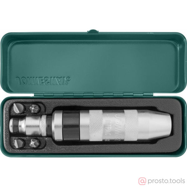 Изображение Отвертка со сменными вставками (битами) SL8/10 PH2/3, 5пр. ударная AG010055 //JONNESWAY