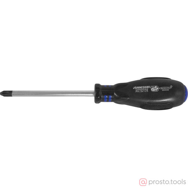 Изображение Отвертка крестовая 125мм PH3 HERCULES D03P3125 //JONNESWAY