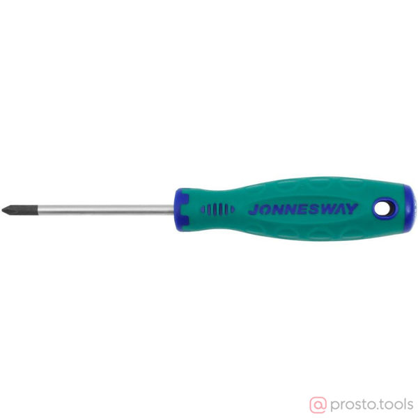Изображение Отвертка крестовая 80мм PH1 ANTI-SLIP GRIP D71P180 //JONNESWAY
