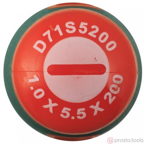 Изображение Отвертка шлицевая 200х5,5 ANTI-SLIP GRIP D71S5200 //JONNESWAY