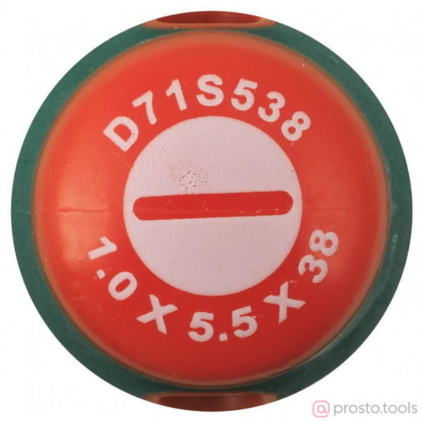 Изображение Отвертка шлицевая 38х5,5 ANTI-SLIP GRIP D71S538 //JONNESWAY