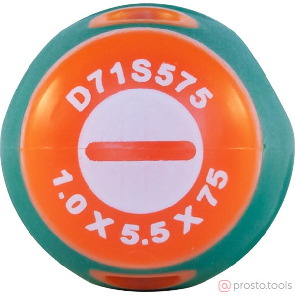 Изображение Отвертка шлицевая 75х5,5 ANTI-SLIP GRIP D71S575 //JONNESWAY