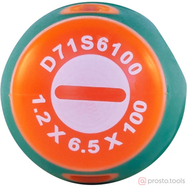 Изображение Отвертка шлицевая 100х6,5 ANTI-SLIP GRIP D71S6100 //JONNESWAY