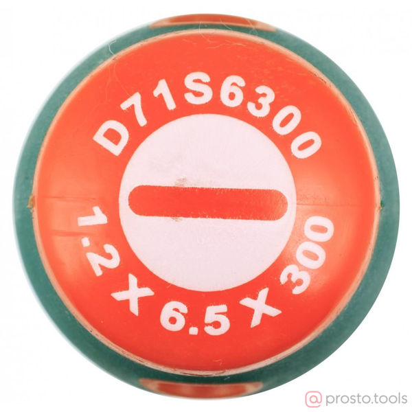 Изображение Отвертка шлицевая 300х6,5 ANTI-SLIP GRIP D71S6300 //JONNESWAY