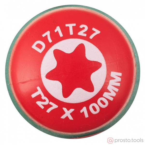 Изображение Отвертка Torx 100мм T27 ANTI-SLIP GRIP D71T27 //JONNESWAY