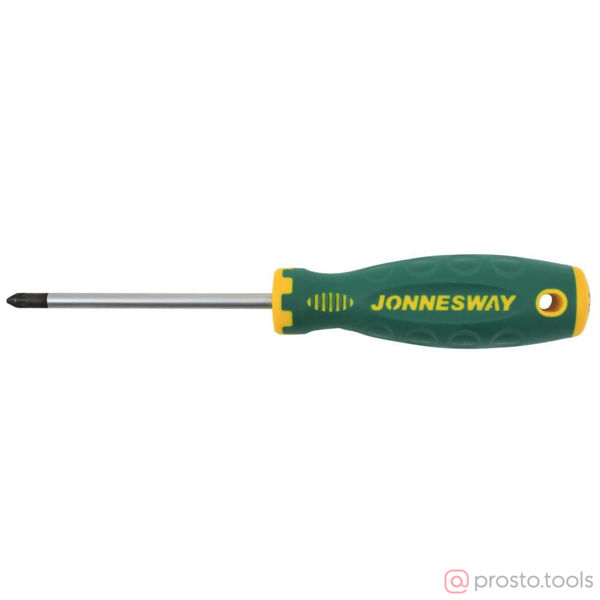 Изображение Отвертка крестовая 100мм PZ2 2-х комп. рукоятка POZIDRIV ANTI-SLIP GRIP D71Z2100 //JONNESWAY