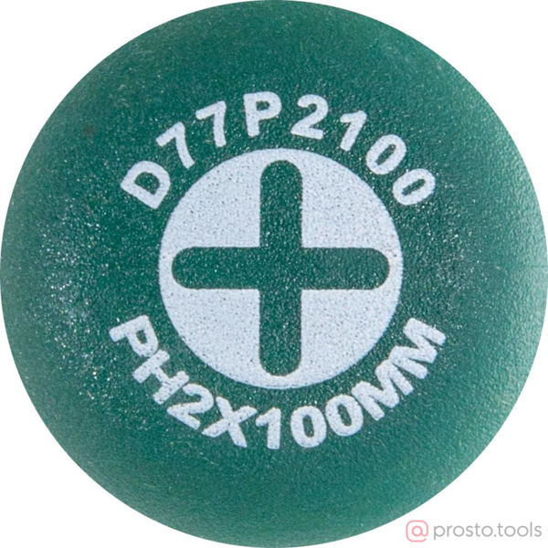 Изображение Отвертка крестовая 100мм PH2 2-х комп. рукоятка ANTI-SLIP GRIP D77P2100 //JONNESWAY