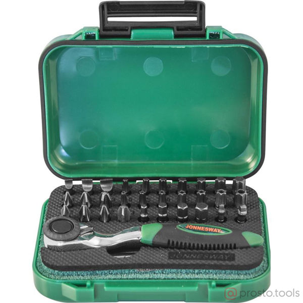 Изображение Набор вставок (бит) с трещоткой 1/4" 32 пред. RD01032S //JONNESWAY