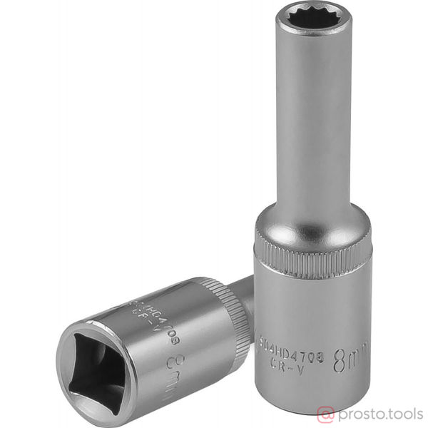 Изображение Головка торц. 1/2" 8мм 12-гран. глубокая S04HD4708 //JONNESWAY