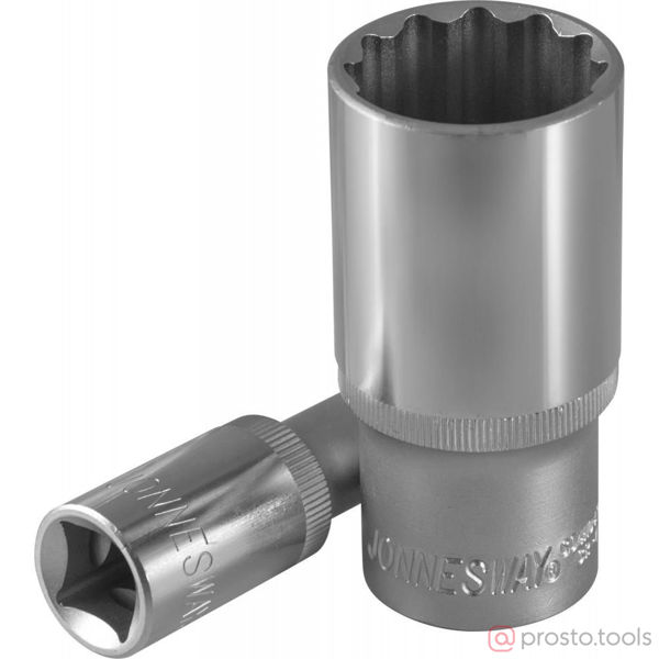 Изображение Головка торц. 1/2" 16мм 12-гран. глубокая S04HD4716 //JONNESWAY