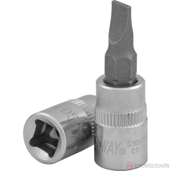 Изображение Головка торц. 1/4" SL5,5 Slotted L=37мм S10H255 //JONNESWAY