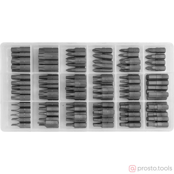 Изображение Набор вставок (бит) 1/4" TORX, HEX, PZ, PH, SLOT, 18х10пр. S29H2180S //JONNESWAY