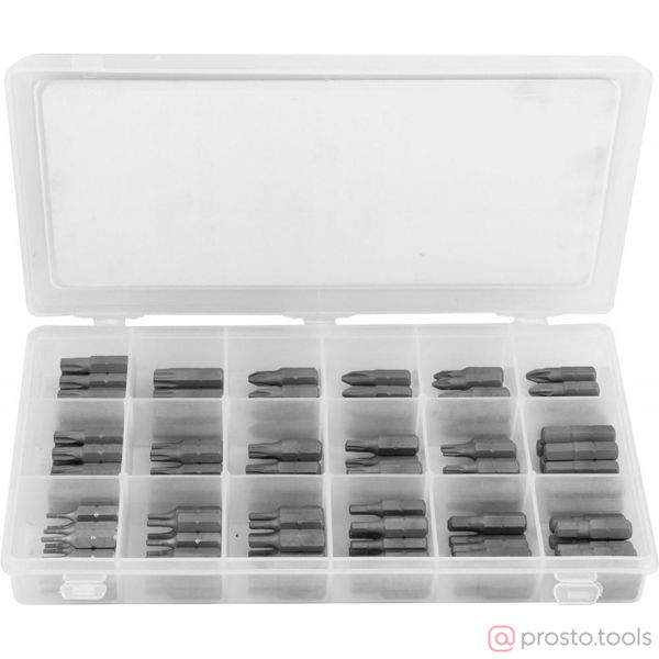 Изображение Набор вставок (бит) 1/4" TORX, HEX, PZ, PH, SLOT, 18х10пр. S29H2180S //JONNESWAY