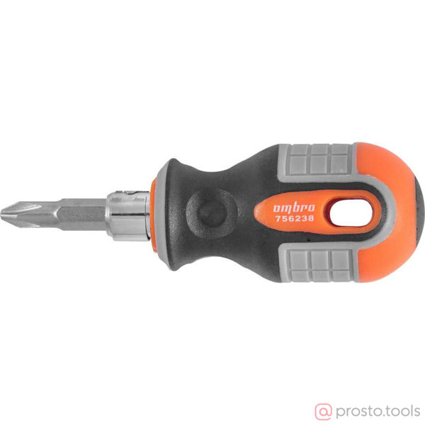 Изображение Отвертка комбинированная 38 мм РН2/SL6 ROUND GRIP 756238 //OMBRA