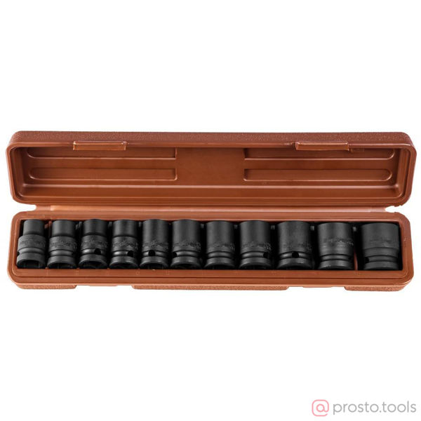 Изображение Набор головок ударных 1/2" 10-24 мм 6 гр. 11 пред. 912411 //OMBRA