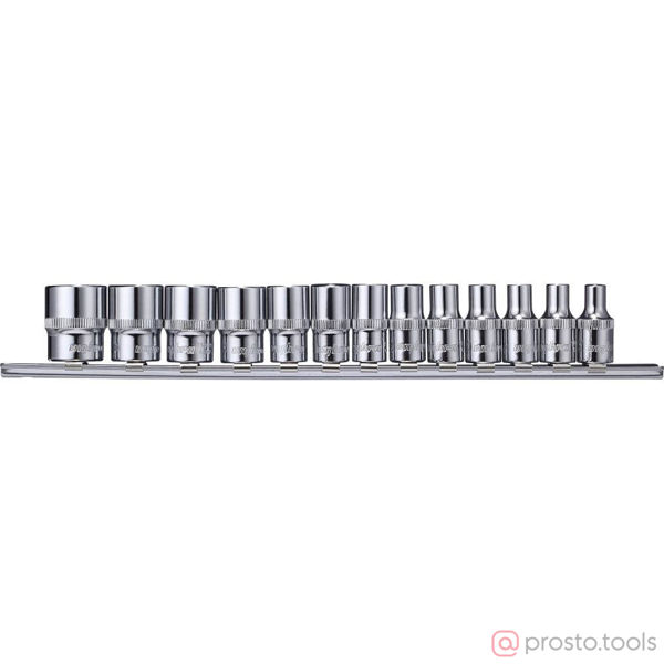 Изображение Набор головок 1/4" 4-14 мм 6 гр. 13 пред. 914013 //OMBRA