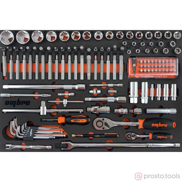 Изображение Набор инструмента 131 пр. ложемент 1/2", 1/4" OMT131STE //OMBRA