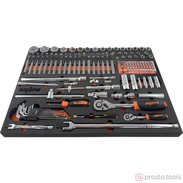 Изображение Набор инструмента 131 пр. ложемент 1/2", 1/4" OMT131STE //OMBRA