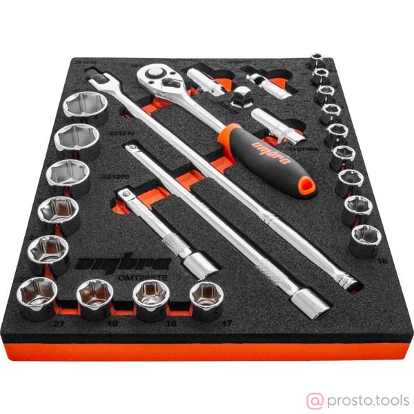 Изображение Набор головок 1/2" 8-32 мм 6 гр. 26 пред. глубокие OMT26STE //OMBRA